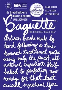 Garlic Dukkah Baguette label